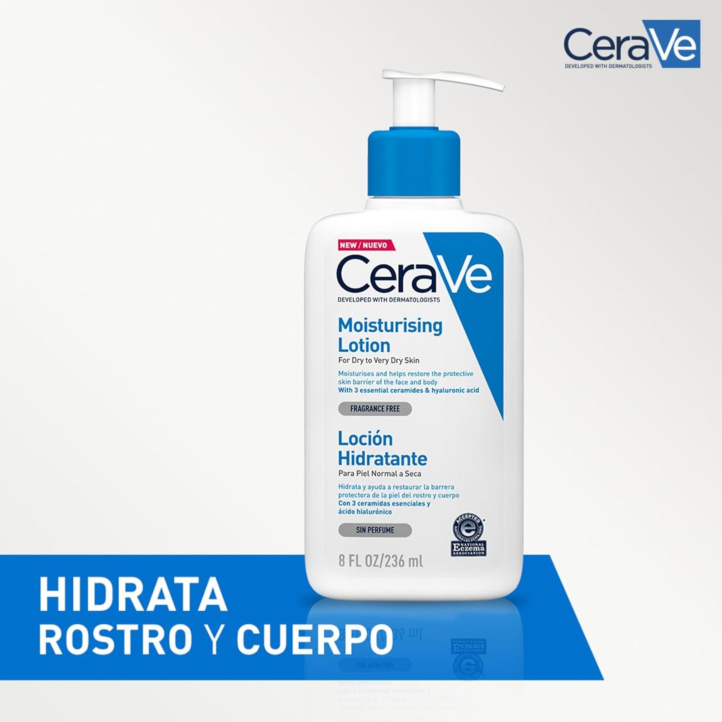 Cerave, Loción Hidratante De Rostro SPF 50, Para Piel Normal a Seca, Hidratación Y Alta Protección Contra Los Rayos UVB/UVA, Enriquecida Con Ceramidas