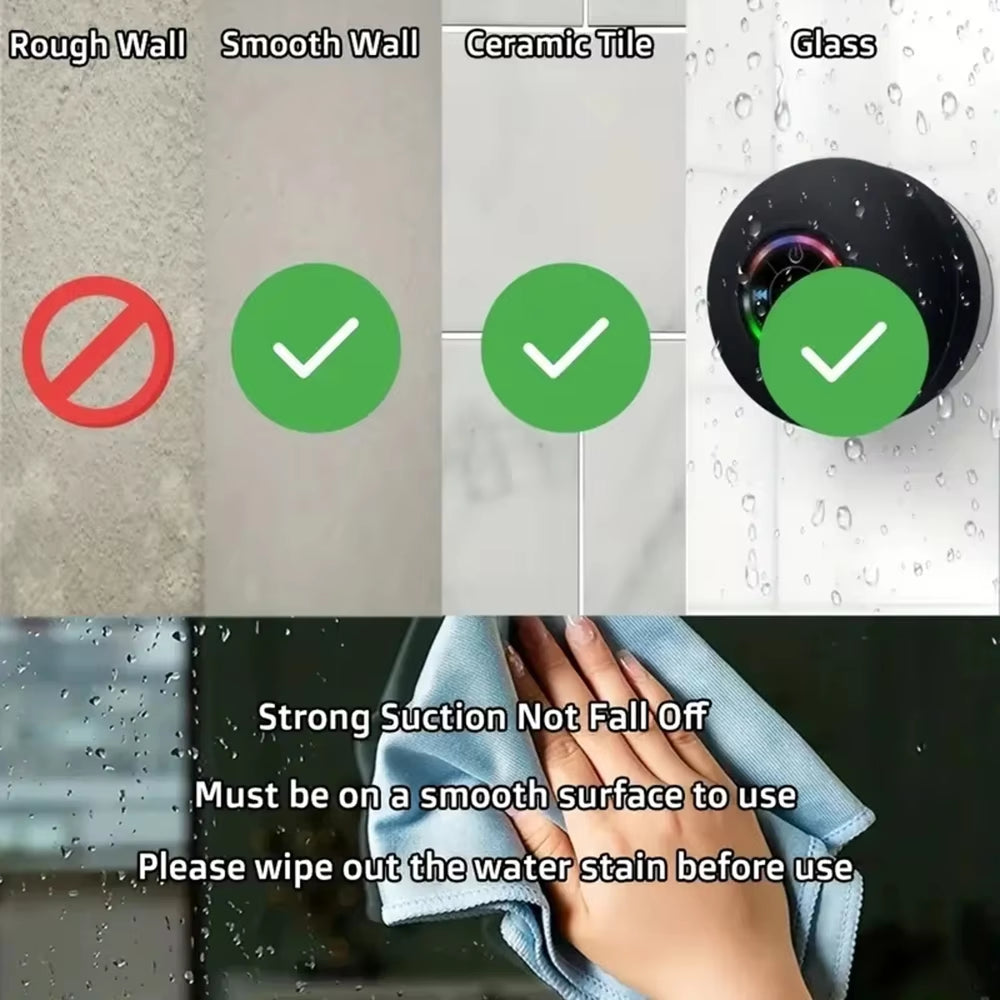 Portable Speaker Wireless Waterproof Shower Speakers for Phone Bluetooth-Compatible Mini Portable Compact Bathroom Speaker