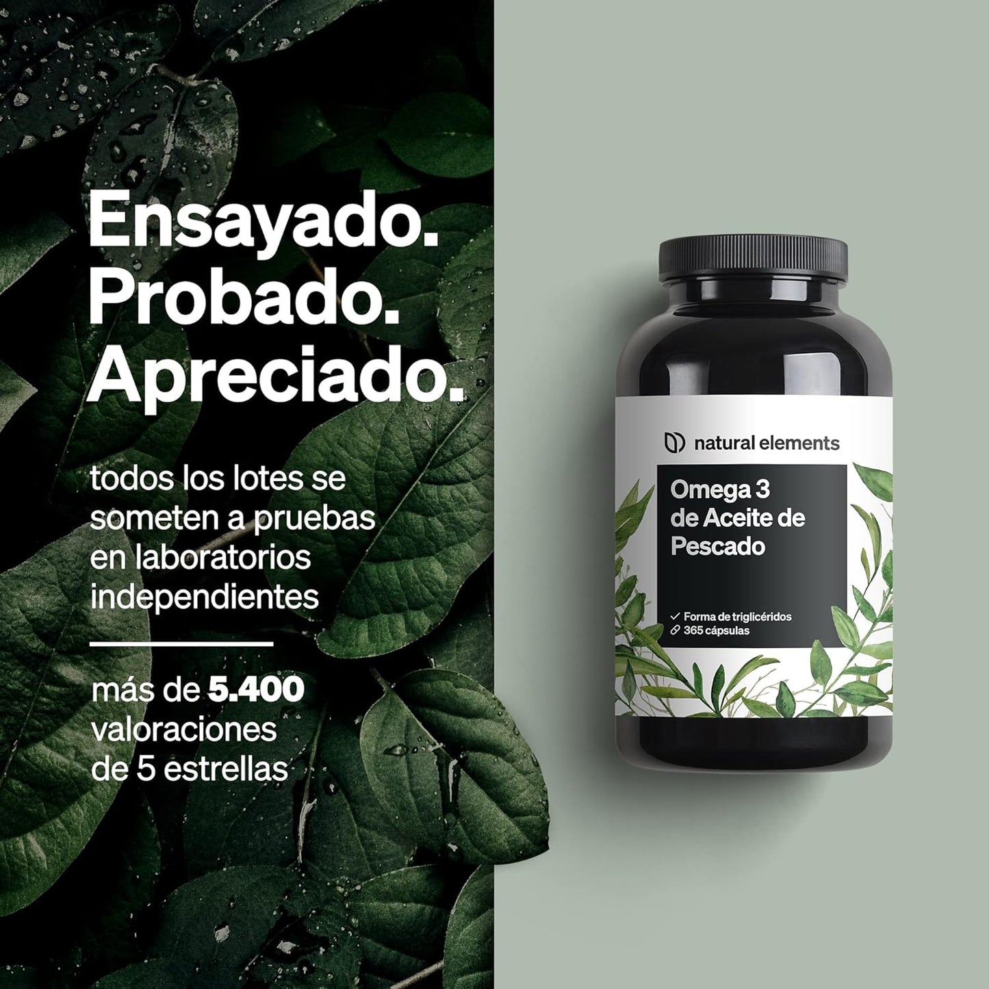 Omega 3 2000Mg Por Dosis Diaria – 365 Cápsulas De Omega-3 – Máxima Concentración De DHA 240Mg Y EPA 360Mg – Probada En Laboratorio Y Fabricada En Alemania