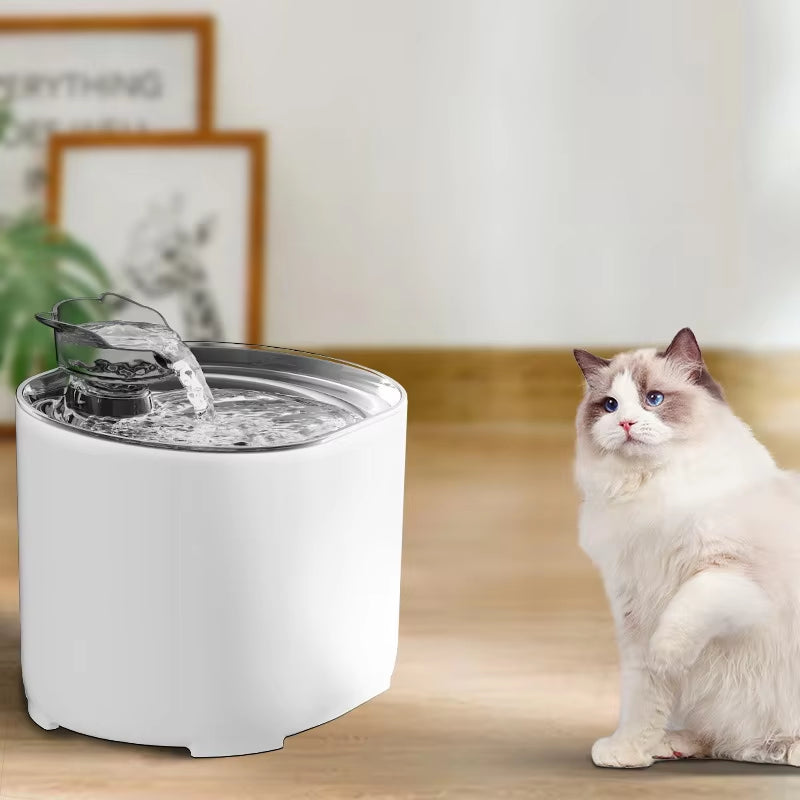 Automatic Filter Pet Cat Water Dispenser Silent Pump Cat Fountain, Circulating Fountain with Smart Sensor Pet Cat Water Disposer