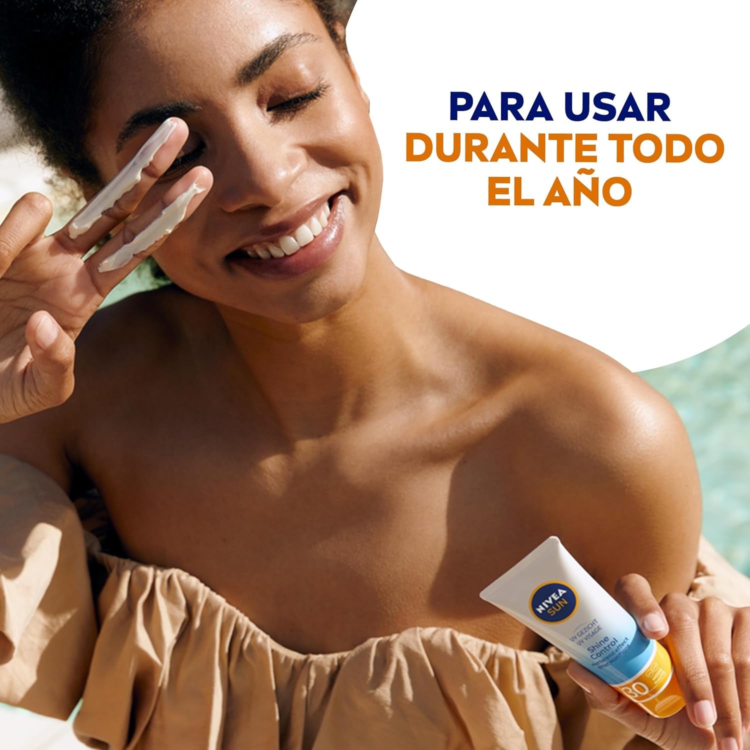 NIVEA SUN Protección Solar Alta UV Control De Brillos FP50 (50 Ml), Crema Facial, Matificante Con 0% Sensación Pegajosa