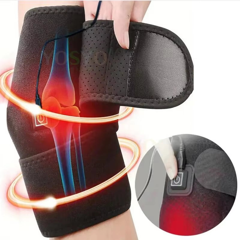 Electric Heating Knee Massage Tool with Adjustable Temperature, Plug in and Use Knee Warmer for Health and Protective Belt