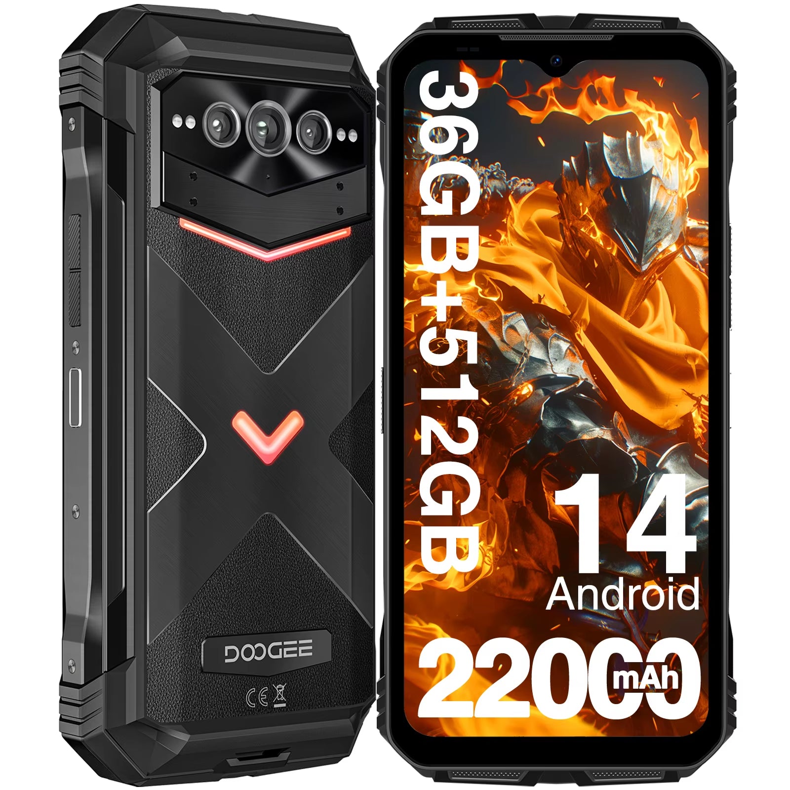 Global Version  V Max plus 5G Rugged Phone 6.58" Fhd+ 120Hz 36Gb(16+20) 512Gb 200Mp Ai Camera 22000Mah/33W Android 14