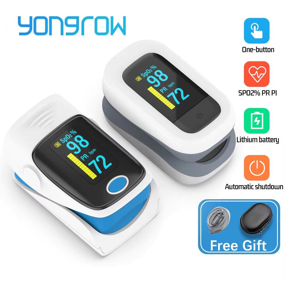 Medical Finger Pulse Oximeter Blood Oxygen Saturation Meter Heart Rate OLED Oximetro De Dedo Monitor Health Care