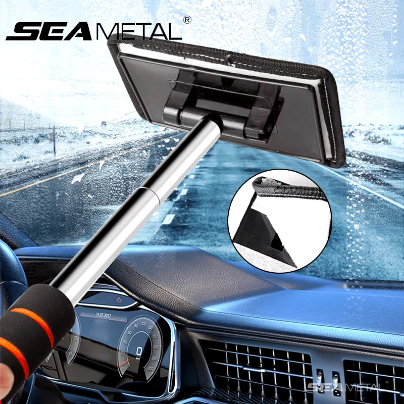 Car Front Windshield Defogging Brush Telescopic Long Handle Car Household Glass Clean Brushes Dust Remover Tool