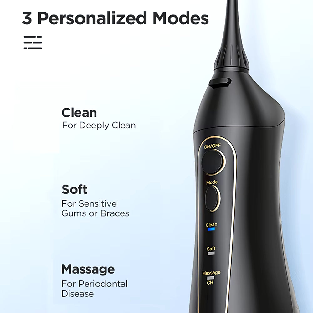 Water Flossers Oral Irrigator Rechargeable Portable Dental 3 Modes Water Tank for Teeth 300ML Waterproof Teeth Cleaner