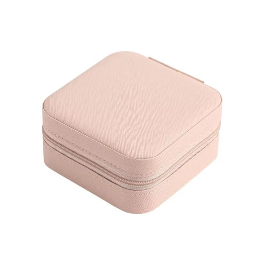 Portable Mini Jewelry Storage Box Travel Organizer Jewelry Case Leather Storage Earrings Necklace Ring Jewelry Organizer Display