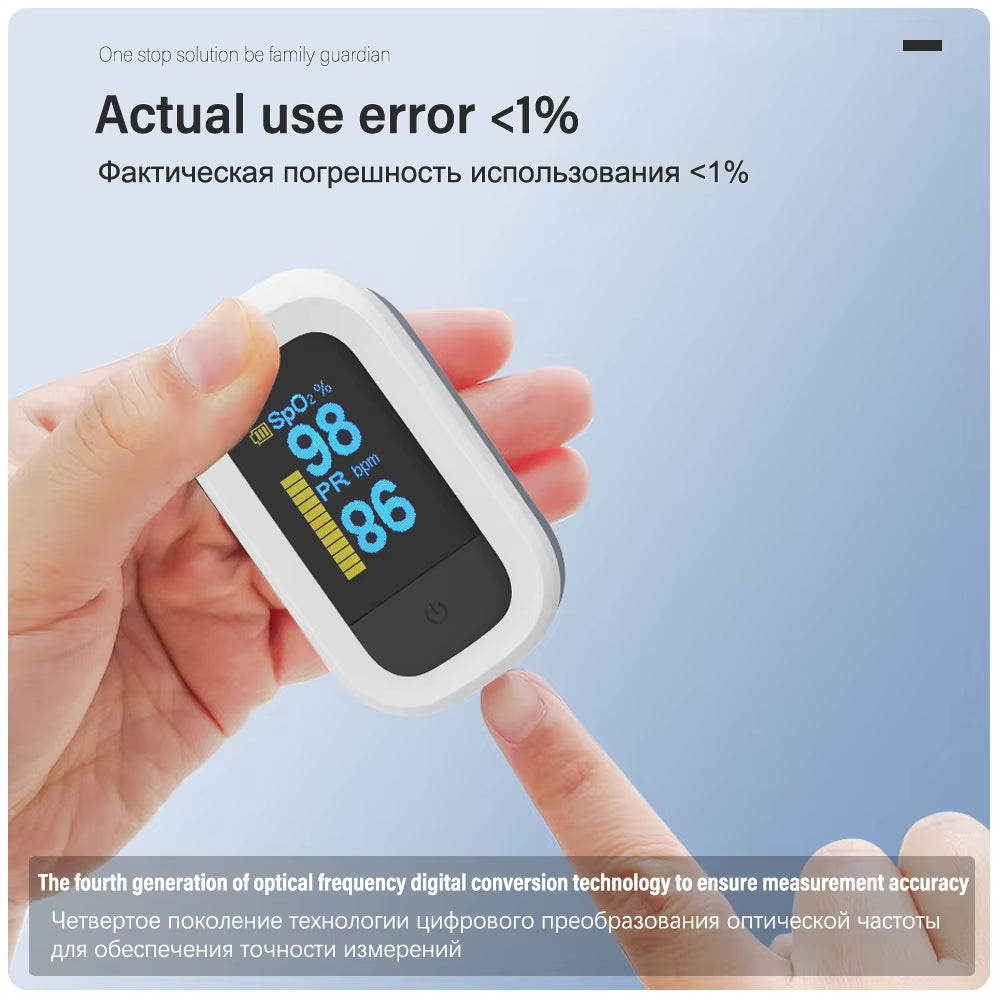 Medical Finger Pulse Oximeter Blood Oxygen Saturation Meter Heart Rate OLED Oximetro De Dedo Monitor Health Care