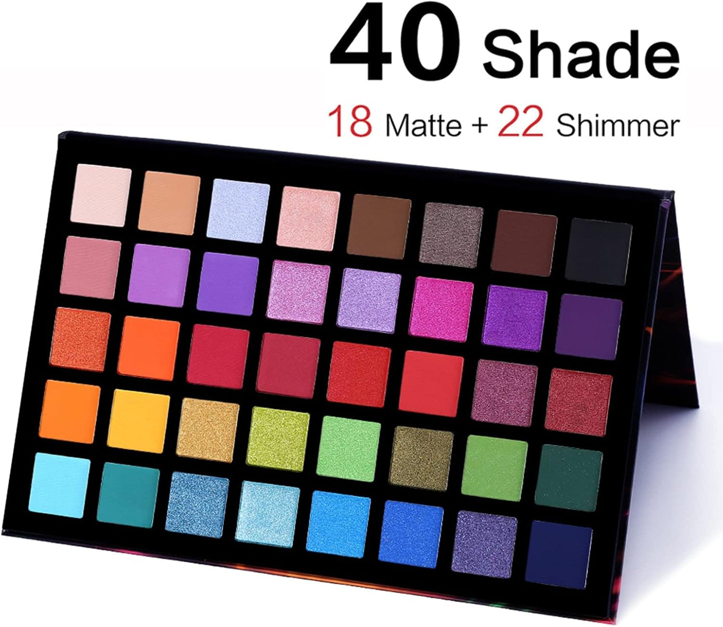 Paletas De Sombras De Ojos Profesionales - 40 Coloridas Paletas De Maquillaje Larga Duración - Sombra De Ojos Brillantes Y Mate - Crear Belleza