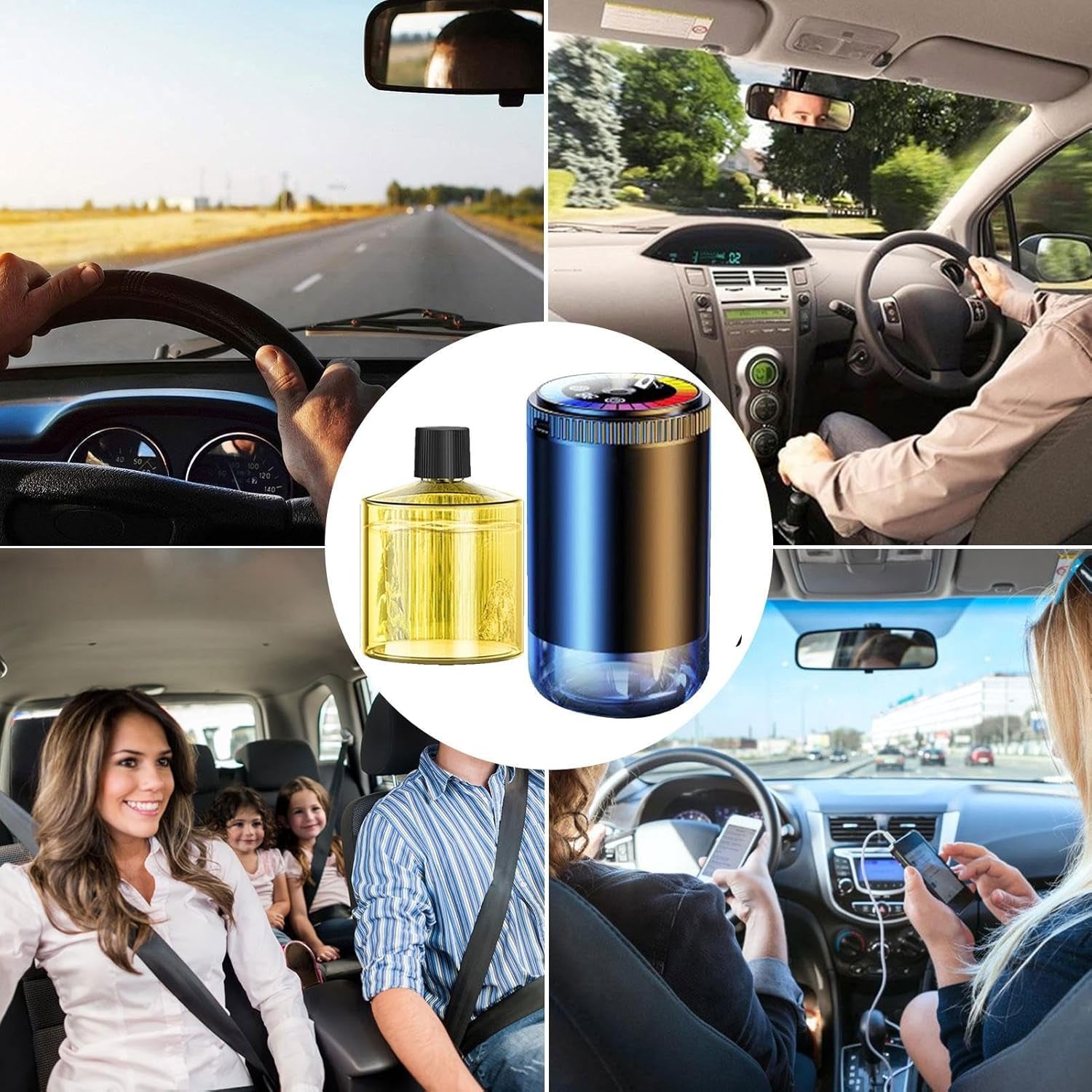 Ambientadores De Aire Inteligentes Para Coche, Purificador De Aire Para Coche - Difusor De Aceite De Aromaterapia De Fragancia De Perfumería - Difusor Del Aceite Del Aromaterapia Del Olor De