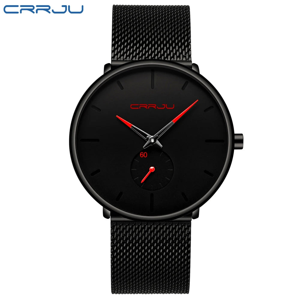 Fashion Mens Watches Top Brand Luxury Quartz Watch Men Casual Slim Mesh Steel Waterproof Sport Watch Relogio Masculino