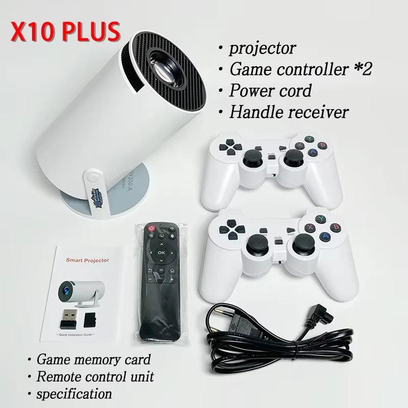 X10 plus Retro Video Game Consoles Android 11 System Portable Intelligent Projector 720P H713 Lcd Projector Hd H300 Game Box