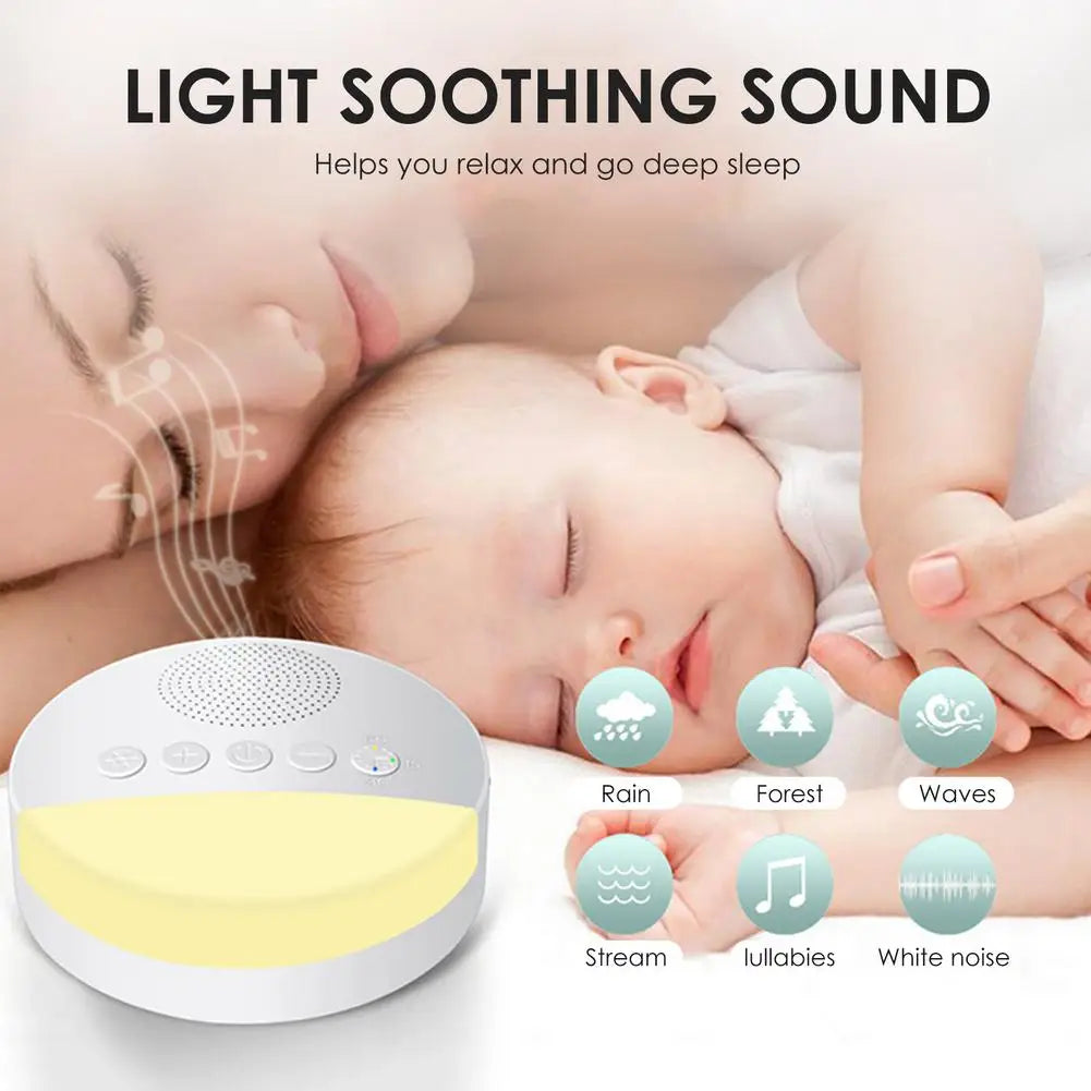 Baby Toy White Noise Machine with Night Light Timer and Memory Function Home Office Baby and Travel Portable Sleep Meter Therapy