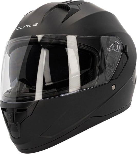 Casco Moto Integral Curve Lead, Material ABS, Visor Solar Ahumado, Cierre Micrométrico, Adultos, Hombre Y Mujer, ECE 22.06