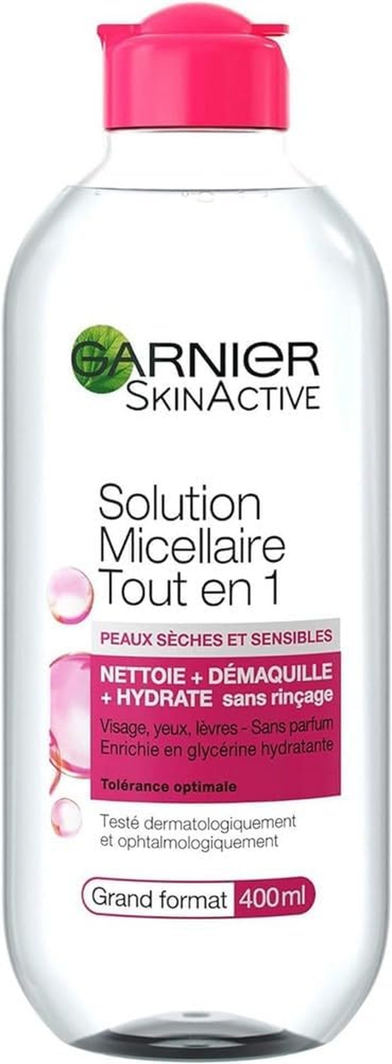 Garnier - Skinactive - Solution Micellaire Tout En Un - Peaux Sèches Et Sensibles - Grand Format - 400 Ml