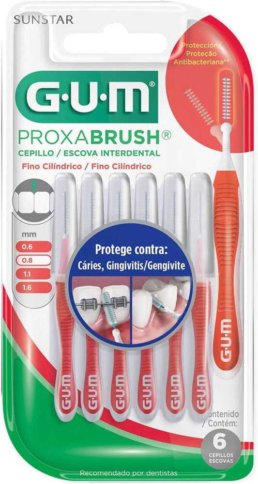 GUM Proxabrush Trav-Ler 4 Cepillos Interdentales - Modelo: 1314: 0,8 Mm