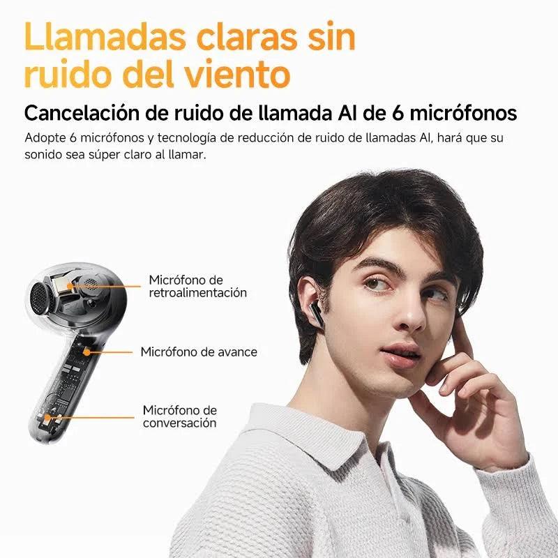 Auriculares Inalámbricos QCY Bluetooth 5.3 con Audio HD LDAC y 6 Micrófonos